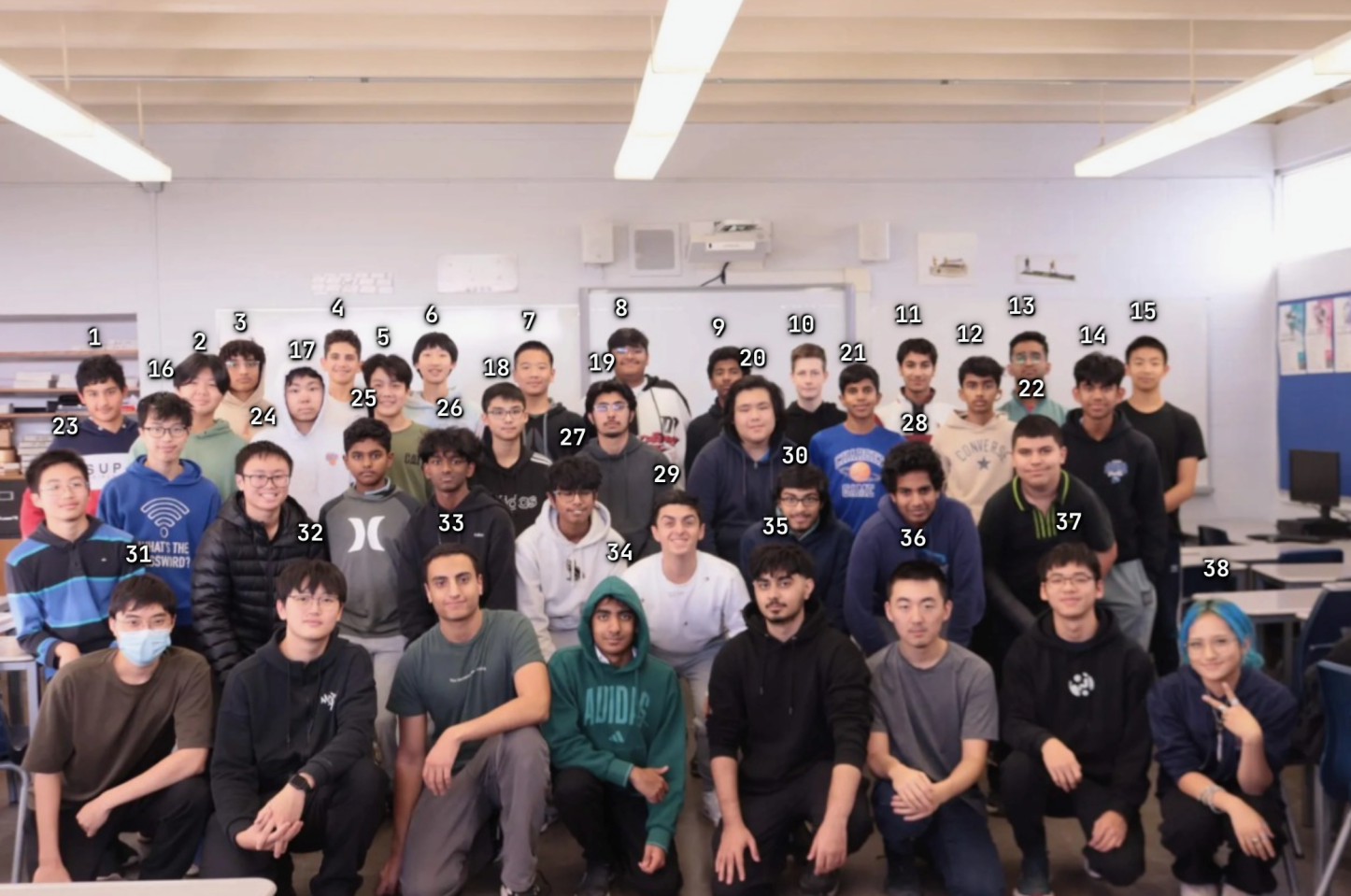 Computer Science Club members gathered for a group photo
