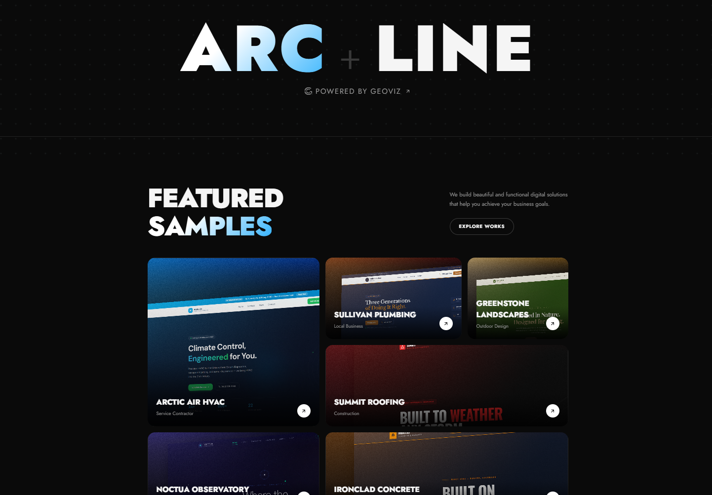 ArcLine Studios agency website