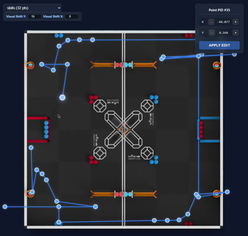 Vex V5 Auton Simulator — field path visualizer